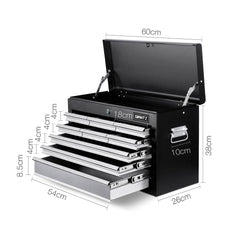 Giantz 9 Drawer Tool Box Cabinet Chest Toolbox Storage Garage Organiser Grey