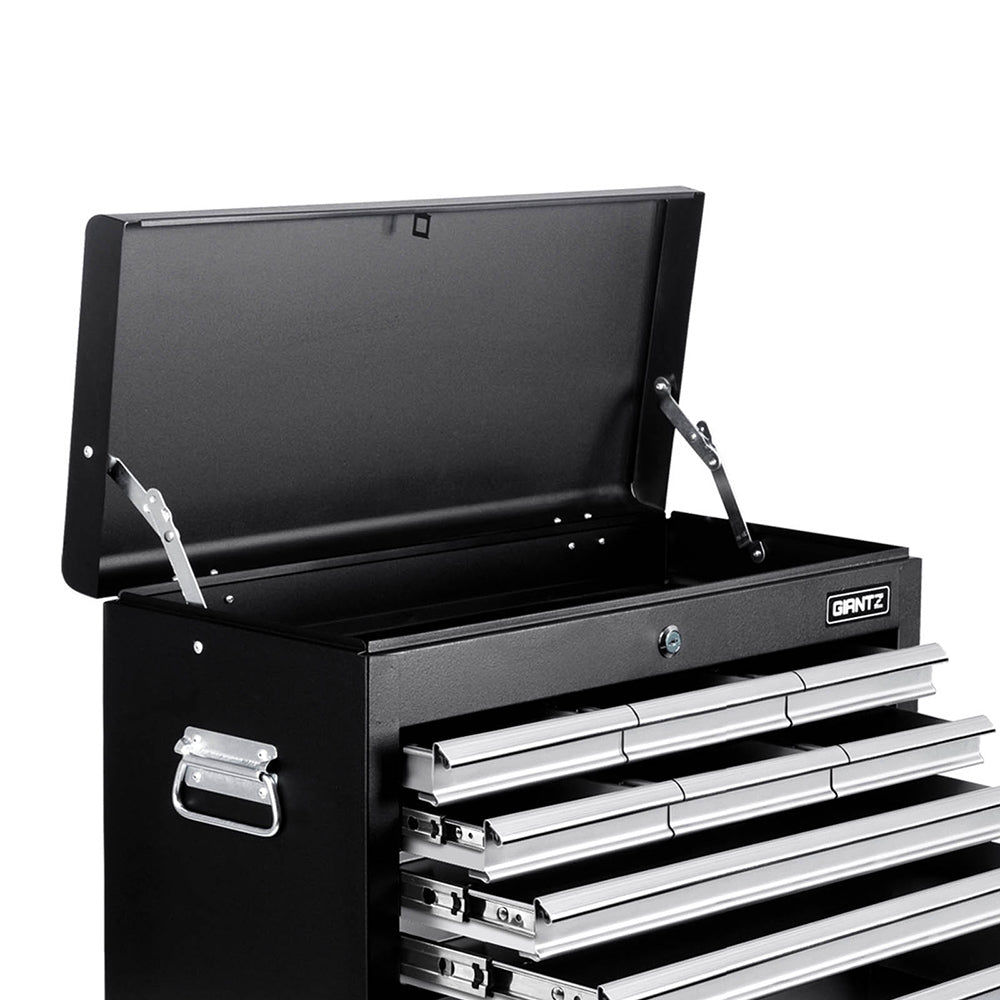 Giantz 9 Drawer Tool Box Cabinet Chest Toolbox Storage Garage Organiser Grey
