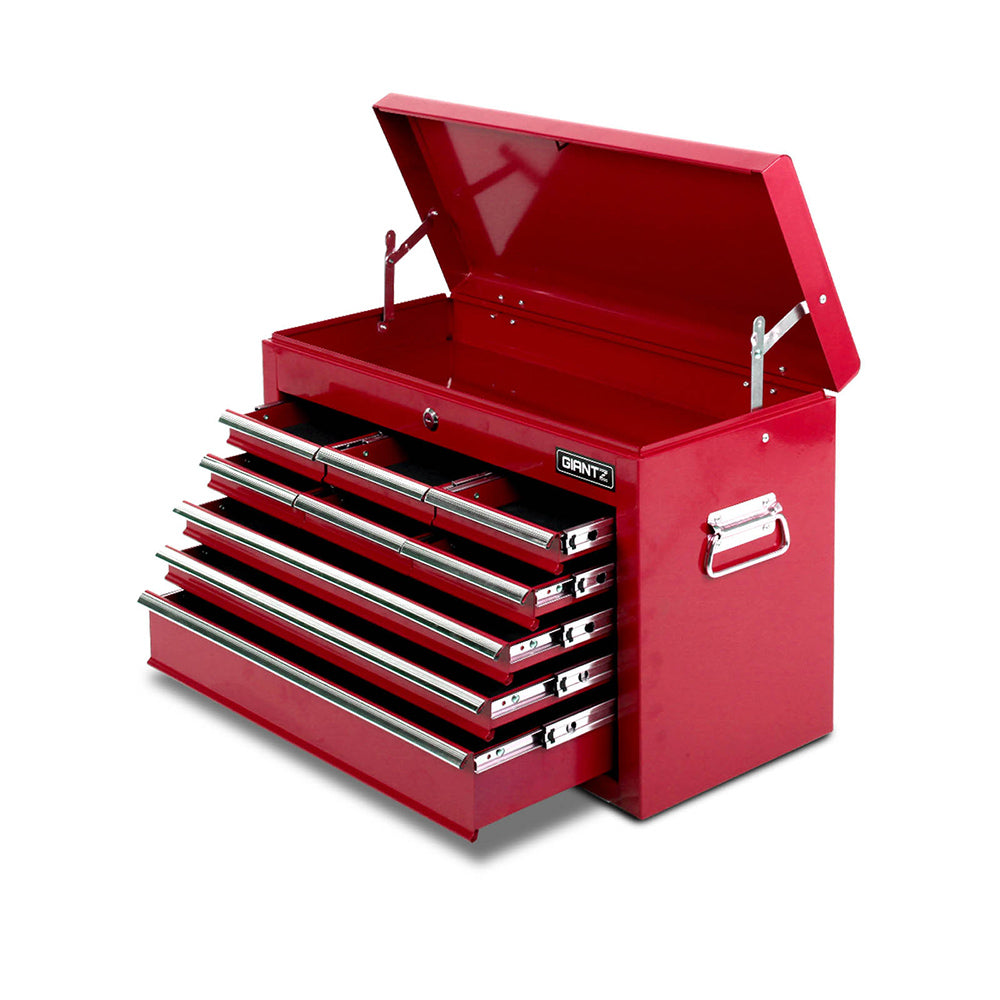 Giantz 9 Drawer Tool Box Cabinet Chest Toolbox Storage Garage Organiser Red
