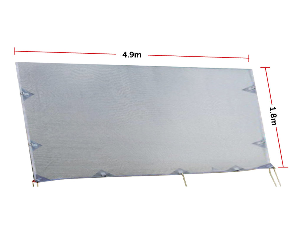 4.9m Caravan Privacy Screen Side Sunscreen Sun Shade for 17' Roll Out Awning